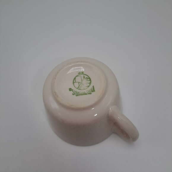 Syracuse China Restaurantware Coffee Cup White with Brown Trim Collectible Tea - Picture 9 of 9